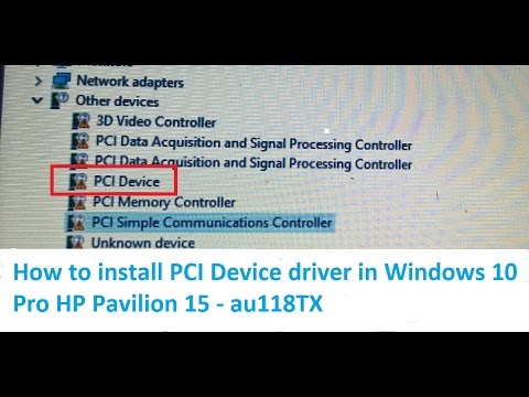 pci simple communications controller driver windows 10